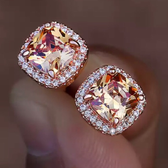 Jewelry - Diamond Halo Stud Earrings
